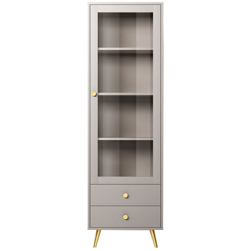 Glam Vertical Standard Bookcase Manufactured Wood Bookcase with Door and Drawers Clearhalo 'Bookcases' 'furn' 'furn_bookcases' 'Furniture' 'furniture_bookcases' 'kitchen' 'kitchen_bookcases' 'Living Room Furniture' 'Office Furniture' 4822890