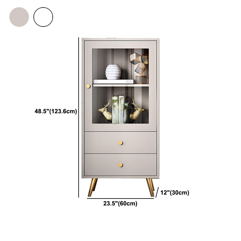 Glam Vertical Standard Bookcase Manufactured Wood Bookcase with Door and Drawers Clearhalo 'Bookcases' 'furn' 'furn_bookcases' 'Furniture' 'furniture_bookcases' 'kitchen' 'kitchen_bookcases' 'Living Room Furniture' 'Office Furniture' 4822899