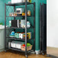 3/4/5-Shelf Steel Industrial Etagere Bookshelf Vertical Open Bookshelf with Caster Wheels Clearhalo 'Bookcases' 'furn' 'furn_bookcases' 'Furniture' 'furniture_bookcases' 'kitchen' 'kitchen_bookcases' 'Living Room Furniture' 'Office Furniture' 4822909