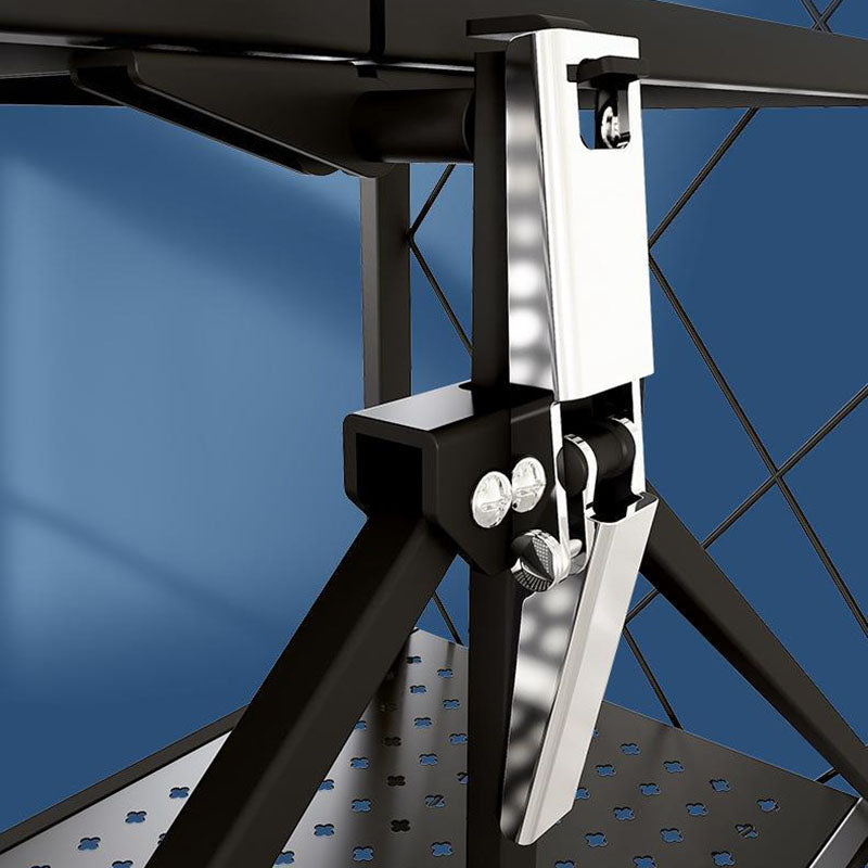 3/4/5-Shelf Steel Industrial Etagere Bookshelf Vertical Open Bookshelf with Caster Wheels Clearhalo 'Bookcases' 'furn' 'furn_bookcases' 'Furniture' 'furniture_bookcases' 'kitchen' 'kitchen_bookcases' 'Living Room Furniture' 'Office Furniture' 4822916