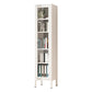 13.78"W Bookcase Scandinavian Style Shelf Bookcase for Home and Office with Door 15.7"L x 13.8"W x 66.9"H White Clearhalo 'Bookcases' 'furn' 'furn_bookcases' 'Furniture' 'furniture_bookcases' 'kitchen' 'kitchen_bookcases' 'Living Room Furniture' 'Office Furniture' 4822927