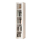 13.78"W Bookcase Scandinavian Style Shelf Bookcase for Home and Office with Door 15.7"L x 13.8"W x 70.9"H White Clearhalo 'Bookcases' 'furn' 'furn_bookcases' 'Furniture' 'furniture_bookcases' 'kitchen' 'kitchen_bookcases' 'Living Room Furniture' 'Office Furniture' 4822931