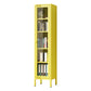 13.78"W Bookcase Scandinavian Style Shelf Bookcase for Home and Office with Door Yellow Clearhalo 'Bookcases' 'furn' 'furn_bookcases' 'Furniture' 'furniture_bookcases' 'kitchen' 'kitchen_bookcases' 'Living Room Furniture' 'Office Furniture' 4822933
