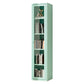 13.78"W Bookcase Scandinavian Style Shelf Bookcase for Home and Office with Door 15.7"L x 13.8"W x 70.9"H Blue Clearhalo 'Bookcases' 'furn' 'furn_bookcases' 'Furniture' 'furniture_bookcases' 'kitchen' 'kitchen_bookcases' 'Living Room Furniture' 'Office Furniture' 4822940