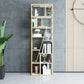 9.84"W 78.74"H Bookcase Industrial Style Open Back Bookcase for Study Room Home Office 23.6"L x 9.8"W x 78.7"H Gold Clearhalo 'Bookcases' 'furn' 'furn_bookcases' 'Furniture' 'furniture_bookcases' 'kitchen' 'kitchen_bookcases' 'Living Room Furniture' 'Office Furniture' 4822957