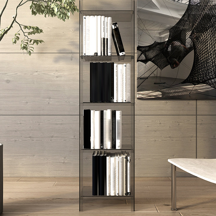 Closed Back Acrylic Standard Bookshelf Vertical Glam Bookshelf for Living Room Clearhalo 'Bookcases' 'furn' 'furn_bookcases' 'Furniture' 'furniture_bookcases' 'kitchen' 'kitchen_bookcases' 'Living Room Furniture' 'Office Furniture' 4822968