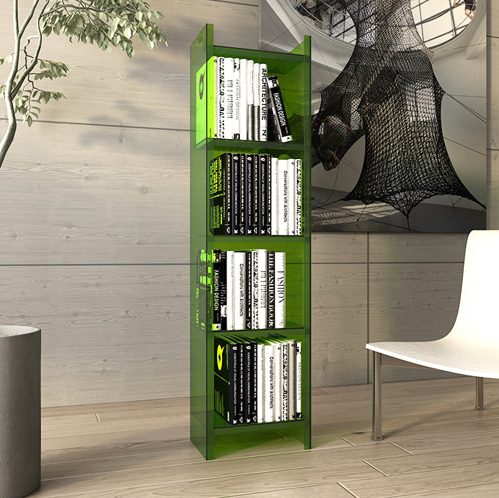 Closed Back Acrylic Standard Bookshelf Vertical Glam Bookshelf for Living Room Clearhalo 'Bookcases' 'furn' 'furn_bookcases' 'Furniture' 'furniture_bookcases' 'kitchen' 'kitchen_bookcases' 'Living Room Furniture' 'Office Furniture' 4822991