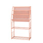 Industrial Metal Ladder Bookshelf Iron Vertical Bookshelf for Home 22.4"L x 9.8"W x 39.4"H Pink Clearhalo 'Bookcases' 'furn' 'furn_bookcases' 'Furniture' 'furniture_bookcases' 'kitchen' 'kitchen_bookcases' 'Living Room Furniture' 'Office Furniture' 4822996