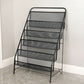 Industrial Metal Ladder Bookshelf Iron Vertical Bookshelf for Home 21.7"L x 13.4"W x 34.3"H Black Clearhalo 'Bookcases' 'furn' 'furn_bookcases' 'Furniture' 'furniture_bookcases' 'kitchen' 'kitchen_bookcases' 'Living Room Furniture' 'Office Furniture' 4822999
