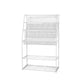 Industrial Metal Ladder Bookshelf Iron Vertical Bookshelf for Home 16.7"L x 9.8"W x 31.5"H White Clearhalo 'Bookcases' 'furn' 'furn_bookcases' 'Furniture' 'furniture_bookcases' 'kitchen' 'kitchen_bookcases' 'Living Room Furniture' 'Office Furniture' 4823000