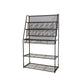 Industrial Metal Ladder Bookshelf Iron Vertical Bookshelf for Home 16.7"L x 9.8"W x 31.5"H Black Clearhalo 'Bookcases' 'furn' 'furn_bookcases' 'Furniture' 'furniture_bookcases' 'kitchen' 'kitchen_bookcases' 'Living Room Furniture' 'Office Furniture' 4823004