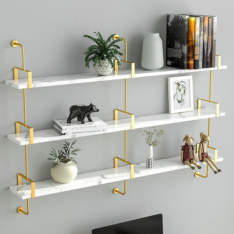 9.84"W Bookshelf Glam Style Wall Mounted Bookcase for Home Office Study Room Clearhalo 'Bookcases' 'furn' 'furn_bookcases' 'Furniture' 'furniture_bookcases' 'kitchen' 'kitchen_bookcases' 'Living Room Furniture' 'Office Furniture' 4823020