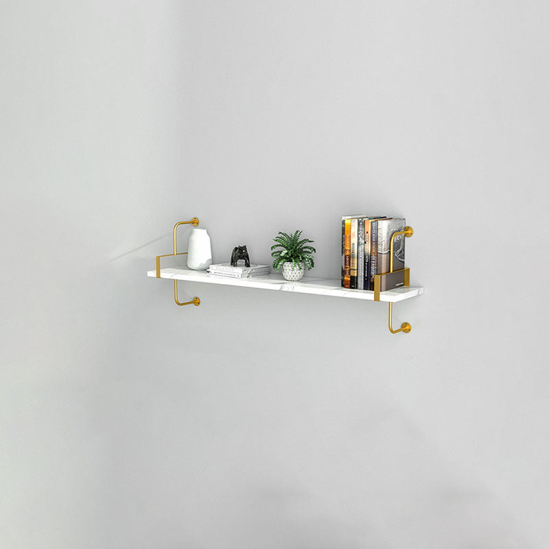 9.84"W Bookshelf Glam Style Wall Mounted Bookcase for Home Office Study Room 39.4"L x 9.8"W x 17.7"H Clearhalo 'Bookcases' 'furn' 'furn_bookcases' 'Furniture' 'furniture_bookcases' 'kitchen' 'kitchen_bookcases' 'Living Room Furniture' 'Office Furniture' 4823022