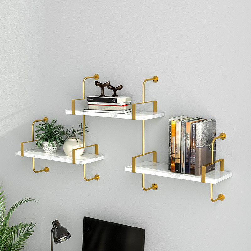 9.84"W Bookshelf Glam Style Wall Mounted Bookcase for Home Office Study Room Clearhalo 'Bookcases' 'furn' 'furn_bookcases' 'Furniture' 'furniture_bookcases' 'kitchen' 'kitchen_bookcases' 'Living Room Furniture' 'Office Furniture' 4823025