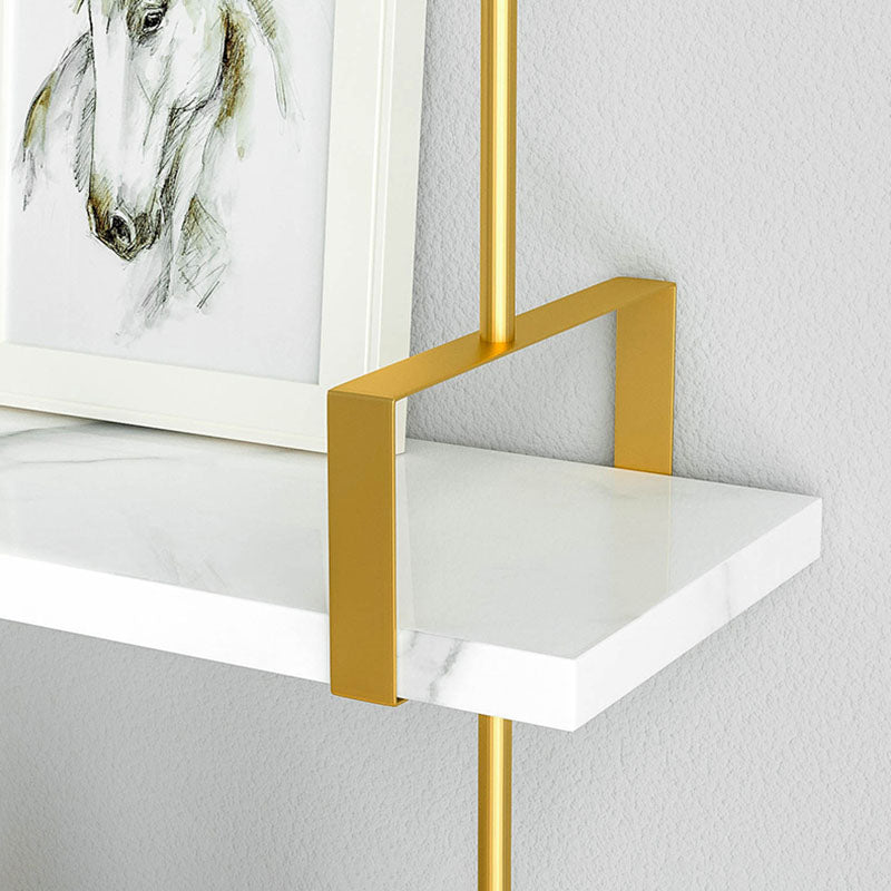 9.84"W Bookshelf Glam Style Wall Mounted Bookcase for Home Office Study Room Clearhalo 'Bookcases' 'furn' 'furn_bookcases' 'Furniture' 'furniture_bookcases' 'kitchen' 'kitchen_bookcases' 'Living Room Furniture' 'Office Furniture' 4823031