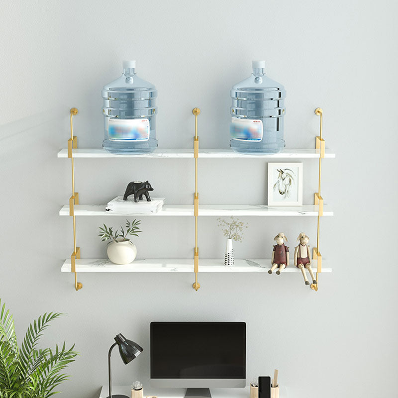 9.84"W Bookshelf Glam Style Wall Mounted Bookcase for Home Office Study Room Clearhalo 'Bookcases' 'furn' 'furn_bookcases' 'Furniture' 'furniture_bookcases' 'kitchen' 'kitchen_bookcases' 'Living Room Furniture' 'Office Furniture' 4823033