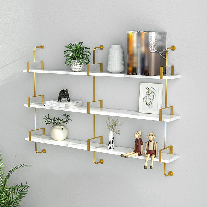 9.84"W Bookshelf Glam Style Wall Mounted Bookcase for Home Office Study Room Clearhalo 'Bookcases' 'furn' 'furn_bookcases' 'Furniture' 'furniture_bookcases' 'kitchen' 'kitchen_bookcases' 'Living Room Furniture' 'Office Furniture' 4823034