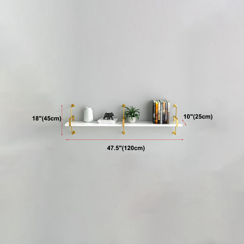 9.84"W Bookshelf Glam Style Wall Mounted Bookcase for Home Office Study Room Clearhalo 'Bookcases' 'furn' 'furn_bookcases' 'Furniture' 'furniture_bookcases' 'kitchen' 'kitchen_bookcases' 'Living Room Furniture' 'Office Furniture' 4823038