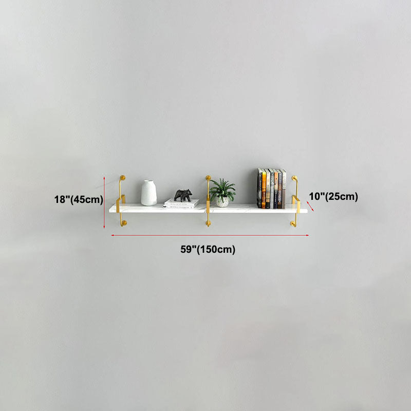 9.84"W Bookshelf Glam Style Wall Mounted Bookcase for Home Office Study Room Clearhalo 'Bookcases' 'furn' 'furn_bookcases' 'Furniture' 'furniture_bookcases' 'kitchen' 'kitchen_bookcases' 'Living Room Furniture' 'Office Furniture' 4823039