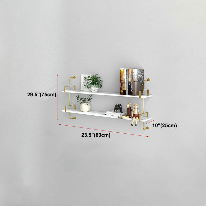 9.84"W Bookshelf Glam Style Wall Mounted Bookcase for Home Office Study Room Clearhalo 'Bookcases' 'furn' 'furn_bookcases' 'Furniture' 'furniture_bookcases' 'kitchen' 'kitchen_bookcases' 'Living Room Furniture' 'Office Furniture' 4823040