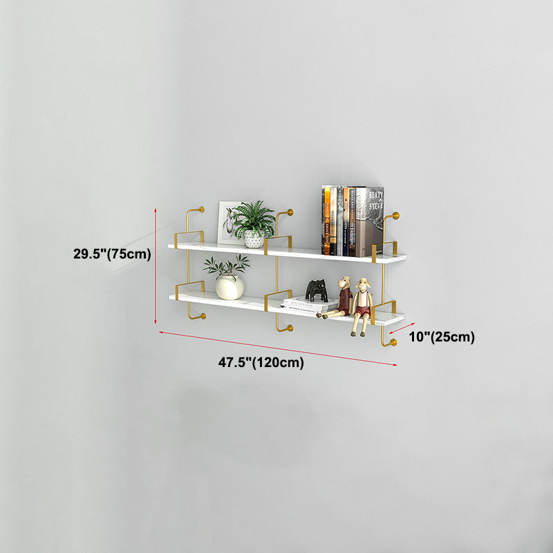 9.84"W Bookshelf Glam Style Wall Mounted Bookcase for Home Office Study Room Clearhalo 'Bookcases' 'furn' 'furn_bookcases' 'Furniture' 'furniture_bookcases' 'kitchen' 'kitchen_bookcases' 'Living Room Furniture' 'Office Furniture' 4823043