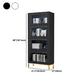 Glam Manufactured Wood Standard Bookcase Vertical Bookcase with Glass Doors Clearhalo 'Bookcases' 'furn' 'furn_bookcases' 'Furniture' 'furniture_bookcases' 'kitchen' 'kitchen_bookcases' 'Living Room Furniture' 'Office Furniture' 4823068