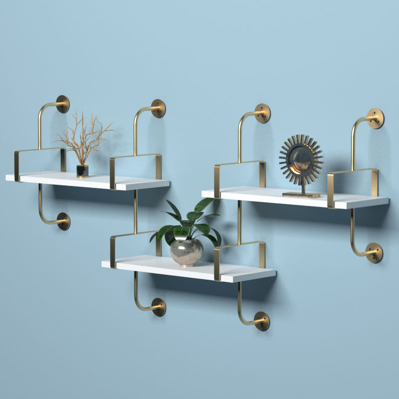 7.87"W Bookshelf Glam Style Wall Mounted Solid Wood Bookcase for Office Study Room Clearhalo 'Bookcases' 'furn' 'furn_bookcases' 'Furniture' 'furniture_bookcases' 'kitchen' 'kitchen_bookcases' 'Living Room Furniture' 'Office Furniture' 4823077