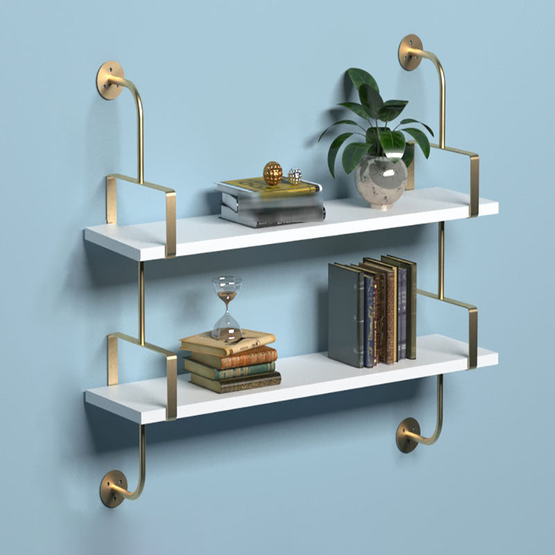 7.87"W Bookshelf Glam Style Wall Mounted Solid Wood Bookcase for Office Study Room Gold Clearhalo 'Bookcases' 'furn' 'furn_bookcases' 'Furniture' 'furniture_bookcases' 'kitchen' 'kitchen_bookcases' 'Living Room Furniture' 'Office Furniture' 4823080