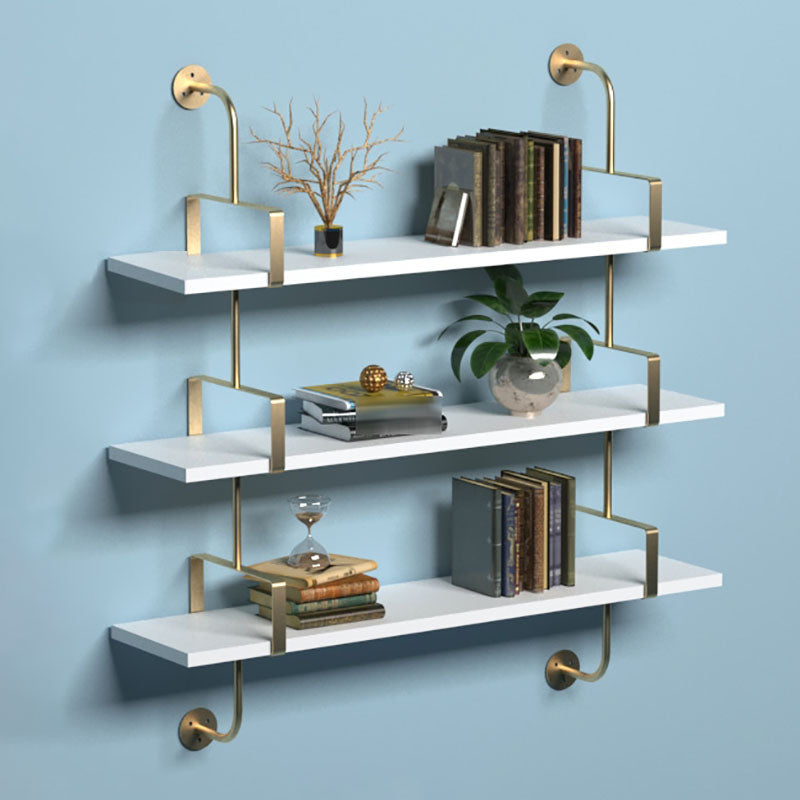 7.87"W Bookshelf Glam Style Wall Mounted Solid Wood Bookcase for Office Study Room Gold Clearhalo 'Bookcases' 'furn' 'furn_bookcases' 'Furniture' 'furniture_bookcases' 'kitchen' 'kitchen_bookcases' 'Living Room Furniture' 'Office Furniture' 4823082