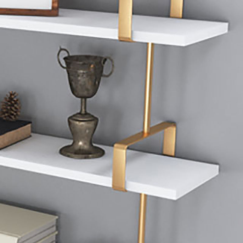 7.87"W Bookshelf Glam Style Wall Mounted Solid Wood Bookcase for Office Study Room Clearhalo 'Bookcases' 'furn' 'furn_bookcases' 'Furniture' 'furniture_bookcases' 'kitchen' 'kitchen_bookcases' 'Living Room Furniture' 'Office Furniture' 4823089