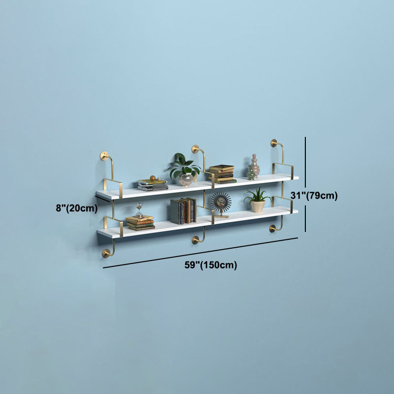 7.87"W Bookshelf Glam Style Wall Mounted Solid Wood Bookcase for Office Study Room Clearhalo 'Bookcases' 'furn' 'furn_bookcases' 'Furniture' 'furniture_bookcases' 'kitchen' 'kitchen_bookcases' 'Living Room Furniture' 'Office Furniture' 4823095