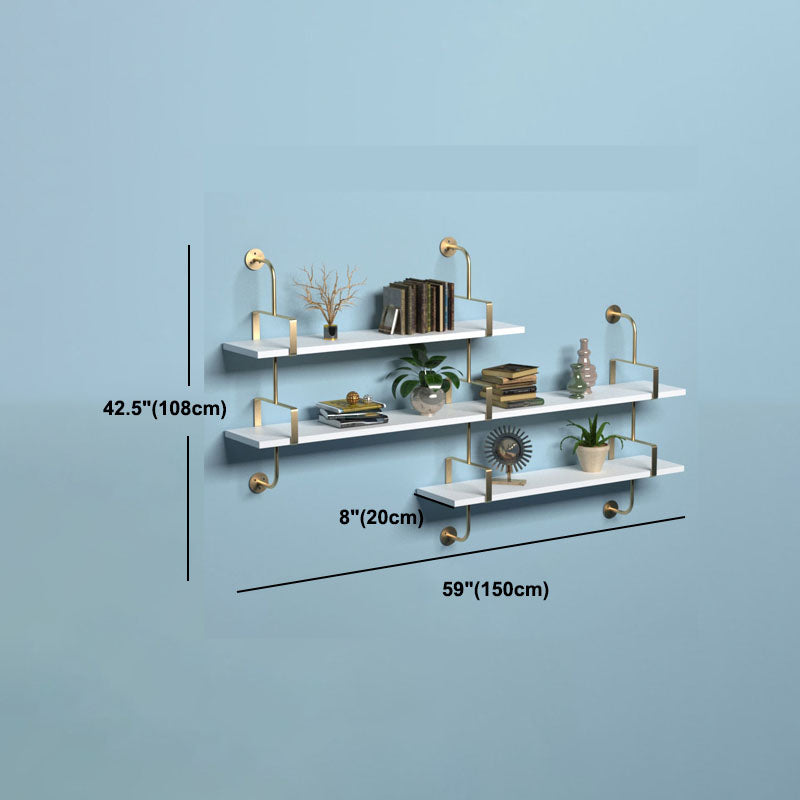 7.87"W Bookshelf Glam Style Wall Mounted Solid Wood Bookcase for Office Study Room Clearhalo 'Bookcases' 'furn' 'furn_bookcases' 'Furniture' 'furniture_bookcases' 'kitchen' 'kitchen_bookcases' 'Living Room Furniture' 'Office Furniture' 4823099