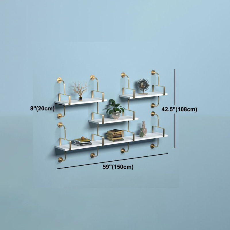 7.87"W Bookshelf Glam Style Wall Mounted Solid Wood Bookcase for Office Study Room Clearhalo 'Bookcases' 'furn' 'furn_bookcases' 'Furniture' 'furniture_bookcases' 'kitchen' 'kitchen_bookcases' 'Living Room Furniture' 'Office Furniture' 4823101