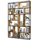 9.84"W Bookcase Industrial Style Open Back Bookcase for Home Study Room Office 63"L x 9.8"W x 94.5"H Clearhalo 'Bookcases' 'furn' 'furn_bookcases' 'Furniture' 'furniture_bookcases' 'kitchen' 'kitchen_bookcases' 'Living Room Furniture' 'Office Furniture' 4823104
