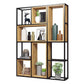 9.84"W Bookcase Industrial Style Open Back Bookcase for Home Study Room Office 47.2"L x 9.8"W x 63"H Clearhalo 'Bookcases' 'furn' 'furn_bookcases' 'Furniture' 'furniture_bookcases' 'kitchen' 'kitchen_bookcases' 'Living Room Furniture' 'Office Furniture' 4823107