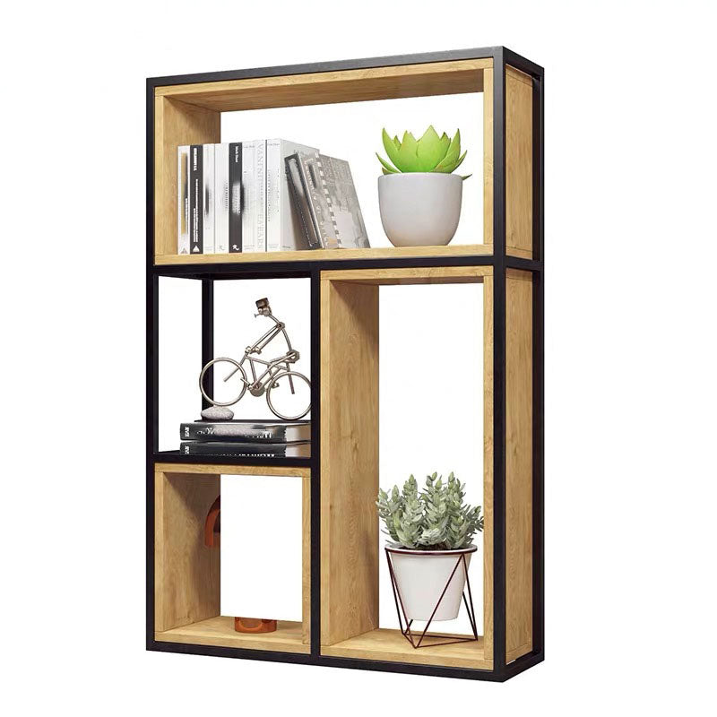 9.84"W Bookcase Industrial Style Open Back Bookcase for Home Study Room Office 31.5"L x 9.8"W x 47.2"H Clearhalo 'Bookcases' 'furn' 'furn_bookcases' 'Furniture' 'furniture_bookcases' 'kitchen' 'kitchen_bookcases' 'Living Room Furniture' 'Office Furniture' 4823114