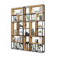 9.84"W Bookcase Industrial Style Open Back Bookcase for Home Study Room Office 78.7"L x 9.8"W x 94.5"H Clearhalo 'Bookcases' 'furn' 'furn_bookcases' 'Furniture' 'furniture_bookcases' 'kitchen' 'kitchen_bookcases' 'Living Room Furniture' 'Office Furniture' 4823116