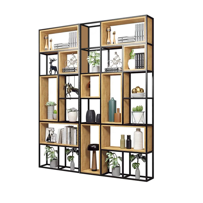 9.84"W Bookcase Industrial Style Open Back Bookcase for Home Study Room Office 78.7"L x 9.8"W x 94.5"H Clearhalo 'Bookcases' 'furn' 'furn_bookcases' 'Furniture' 'furniture_bookcases' 'kitchen' 'kitchen_bookcases' 'Living Room Furniture' 'Office Furniture' 4823116