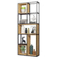 9.84"W Bookcase Industrial Style Open Back Bookcase for Home Study Room Office 31.5"L x 9.8"W x 78.7"H Clearhalo 'Bookcases' 'furn' 'furn_bookcases' 'Furniture' 'furniture_bookcases' 'kitchen' 'kitchen_bookcases' 'Living Room Furniture' 'Office Furniture' 4823120
