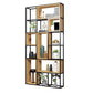 9.84"W Bookcase Industrial Style Open Back Bookcase for Home Study Room Office 47.2"L x 9.8"W x 94.5"H Clearhalo 'Bookcases' 'furn' 'furn_bookcases' 'Furniture' 'furniture_bookcases' 'kitchen' 'kitchen_bookcases' 'Living Room Furniture' 'Office Furniture' 4823121
