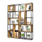 9.84"W Bookcase Industrial Style Open Back Bookcase for Home Study Room Office 63"L x 9.8"W x 78.7"H Clearhalo 'Bookcases' 'furn' 'furn_bookcases' 'Furniture' 'furniture_bookcases' 'kitchen' 'kitchen_bookcases' 'Living Room Furniture' 'Office Furniture' 4823123