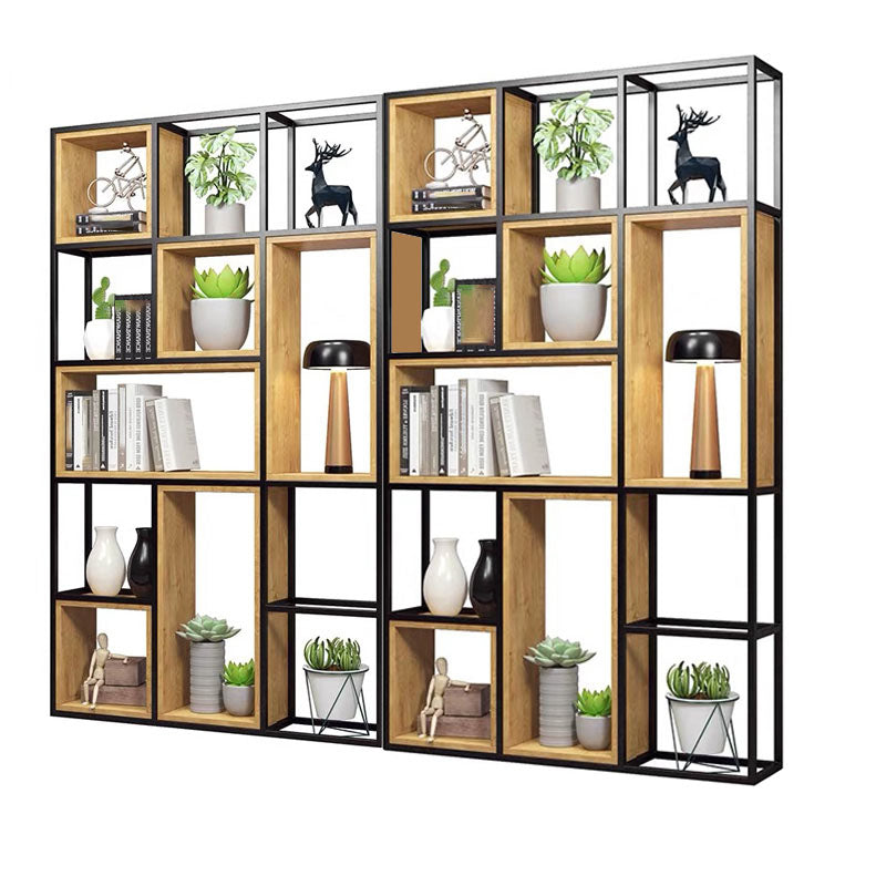 9.84"W Bookcase Industrial Style Open Back Bookcase for Home Study Room Office 94.5"L x 9.8"W x 78.7"H Clearhalo 'Bookcases' 'furn' 'furn_bookcases' 'Furniture' 'furniture_bookcases' 'kitchen' 'kitchen_bookcases' 'Living Room Furniture' 'Office Furniture' 4823125