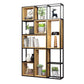 9.84"W Bookcase Industrial Style Open Back Bookcase for Home Study Room Office 47.2"L x 9.8"W x 78.7"H Clearhalo 'Bookcases' 'furn' 'furn_bookcases' 'Furniture' 'furniture_bookcases' 'kitchen' 'kitchen_bookcases' 'Living Room Furniture' 'Office Furniture' 4823127