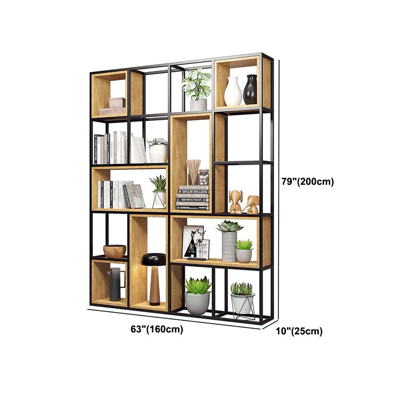 9.84"W Bookcase Industrial Style Open Back Bookcase for Home Study Room Office Clearhalo 'Bookcases' 'furn' 'furn_bookcases' 'Furniture' 'furniture_bookcases' 'kitchen' 'kitchen_bookcases' 'Living Room Furniture' 'Office Furniture' 4823138