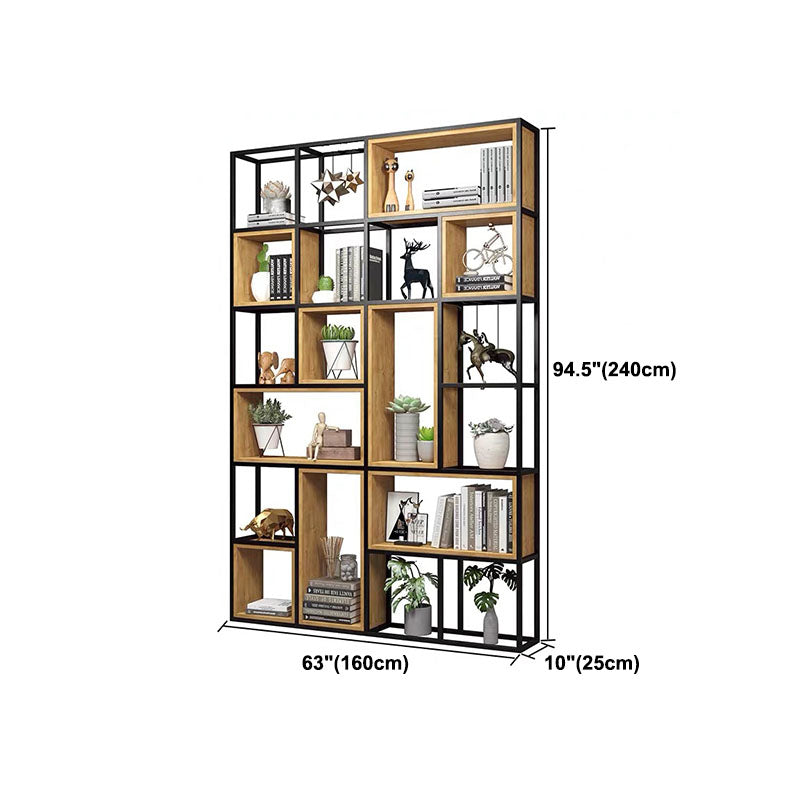 9.84"W Bookcase Industrial Style Open Back Bookcase for Home Study Room Office Clearhalo 'Bookcases' 'furn' 'furn_bookcases' 'Furniture' 'furniture_bookcases' 'kitchen' 'kitchen_bookcases' 'Living Room Furniture' 'Office Furniture' 4823139