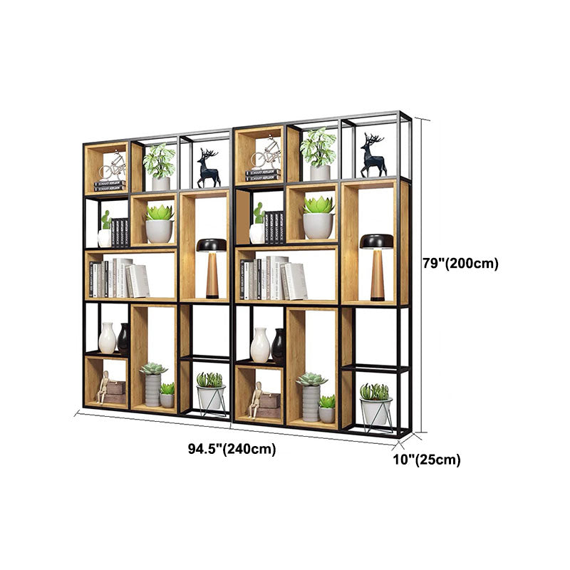 9.84"W Bookcase Industrial Style Open Back Bookcase for Home Study Room Office Clearhalo 'Bookcases' 'furn' 'furn_bookcases' 'Furniture' 'furniture_bookcases' 'kitchen' 'kitchen_bookcases' 'Living Room Furniture' 'Office Furniture' 4823142