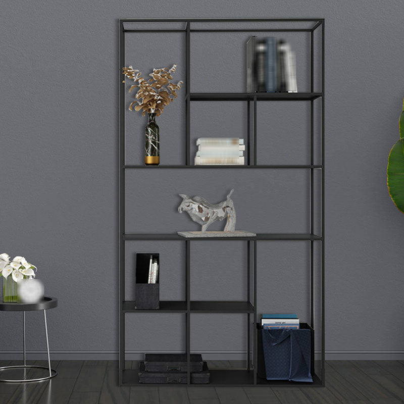 Industrial Metal Open Etagere Bookshelf Vertical Bookshelf for Office Clearhalo 'Bookcases' 'furn' 'furn_bookcases' 'Furniture' 'furniture_bookcases' 'kitchen' 'kitchen_bookcases' 'Living Room Furniture' 'Office Furniture' 4823143