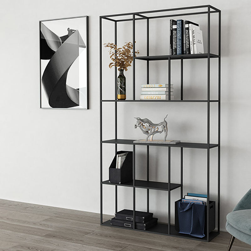 Industrial Metal Open Etagere Bookshelf Vertical Bookshelf for Office Clearhalo 'Bookcases' 'furn' 'furn_bookcases' 'Furniture' 'furniture_bookcases' 'kitchen' 'kitchen_bookcases' 'Living Room Furniture' 'Office Furniture' 4823152