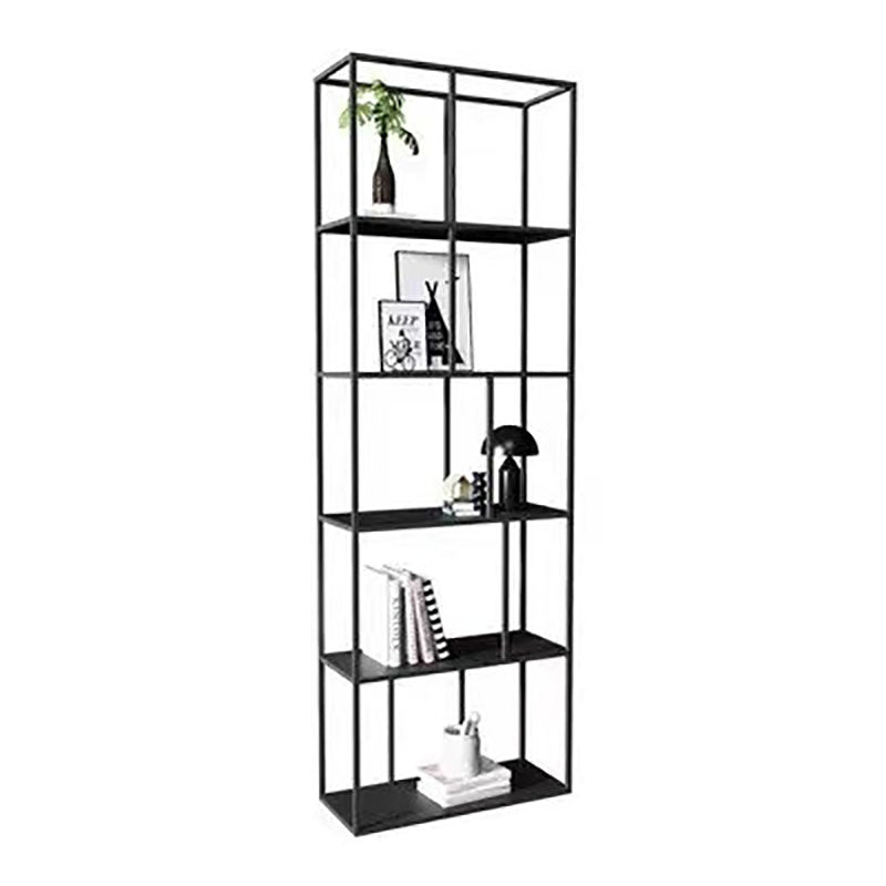 Industrial Metal Open Etagere Bookshelf Vertical Bookshelf for Office 23.6"L x 11.8"W x 70.9"H Clearhalo 'Bookcases' 'furn' 'furn_bookcases' 'Furniture' 'furniture_bookcases' 'kitchen' 'kitchen_bookcases' 'Living Room Furniture' 'Office Furniture' 4823153