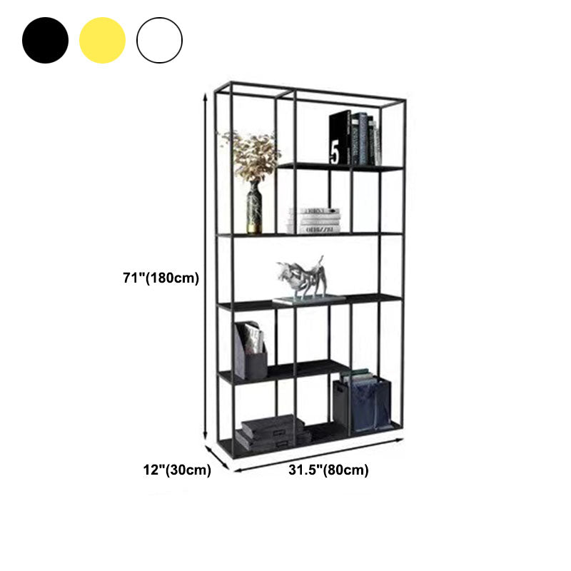 Industrial Metal Open Etagere Bookshelf Vertical Bookshelf for Office Clearhalo 'Bookcases' 'furn' 'furn_bookcases' 'Furniture' 'furniture_bookcases' 'kitchen' 'kitchen_bookcases' 'Living Room Furniture' 'Office Furniture' 4823155